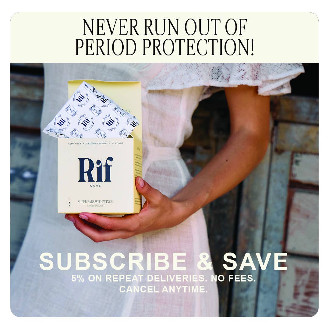 Rif Care - Super (12 ct) Organic Biodegradable Hemp Fiber Pads