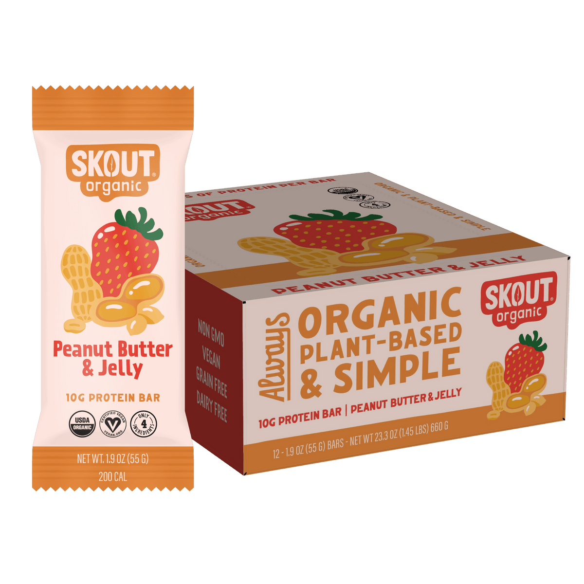 Skout Organic - Skout Organic Peanut Butter & Jelly Protein Bar | Vegan