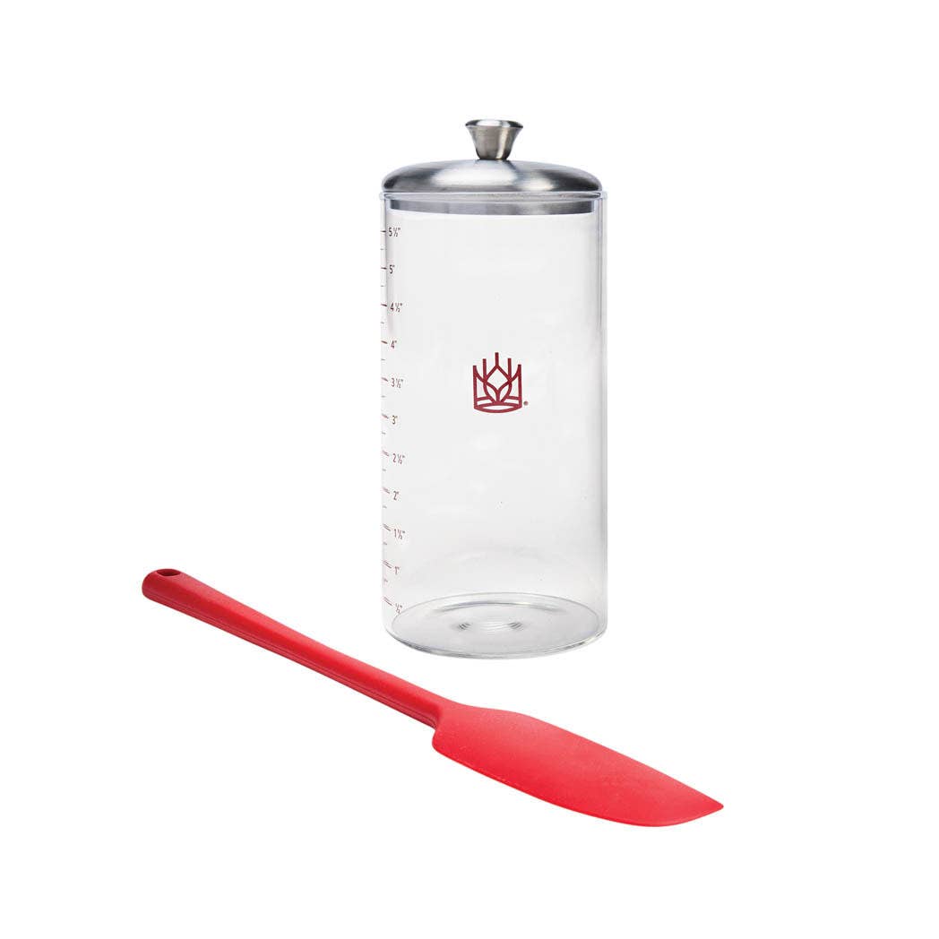 HIC - Harold Import Co. - Petite Glass Sourdough Storage Crock Set