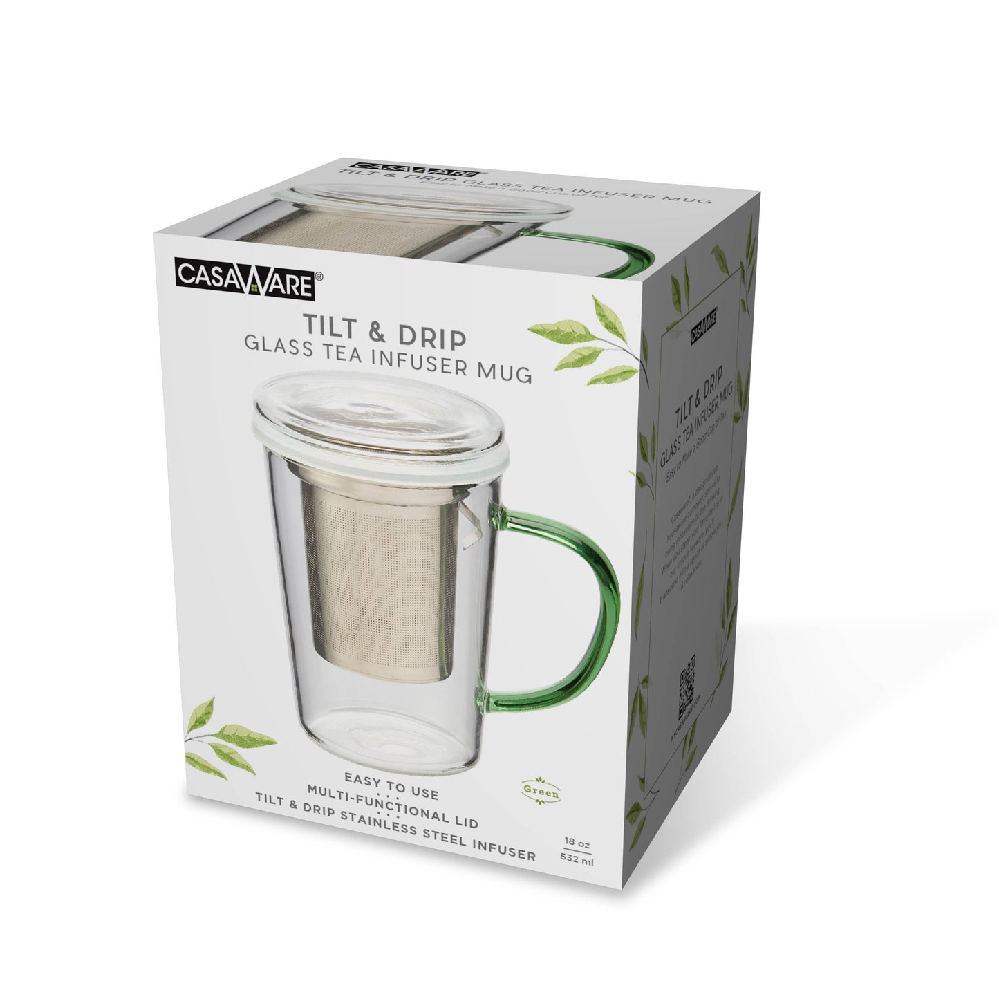 CasaWare - Glass Tea Infuser Mug