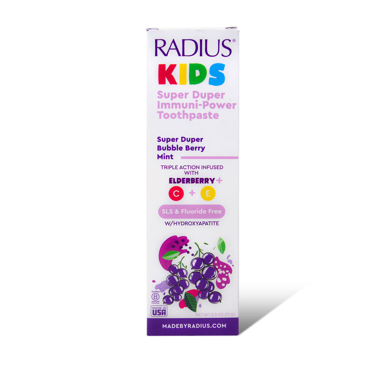 RADIUS - Super Duper Immune Support Toothpaste in Bubble Berry Mint