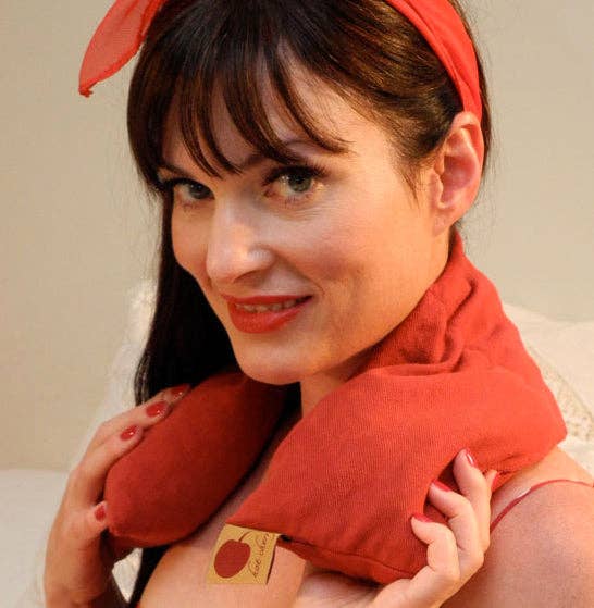 Hot Cherry Pillows - Neck Wrap in Red Denim