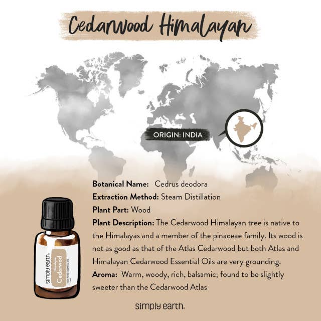 Simply Earth - Cedarwood Himalayan Essential Oil 15ml