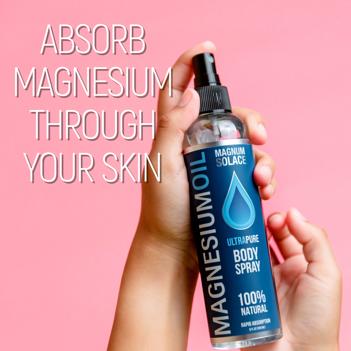 Magnum Solace - Magnesium Oil Spray for Restless Legs, Sleep, Muscle Relief: 64 oz Half Gallon