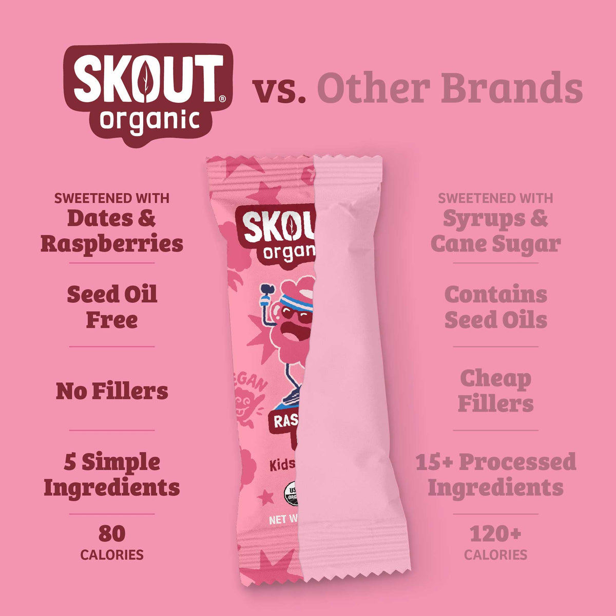 Skout Organic - Skout Organic Raspberry Rush Kids Snack Bar | Nut-Free