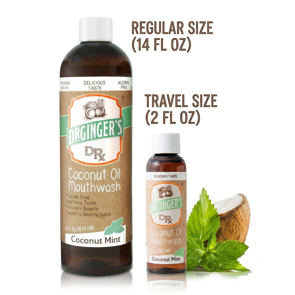 Dr. Ginger's | Coconut Powered Oral Care - Coconut Powered™ Oil Pulling Mouthwash | 2oz Travel Size
