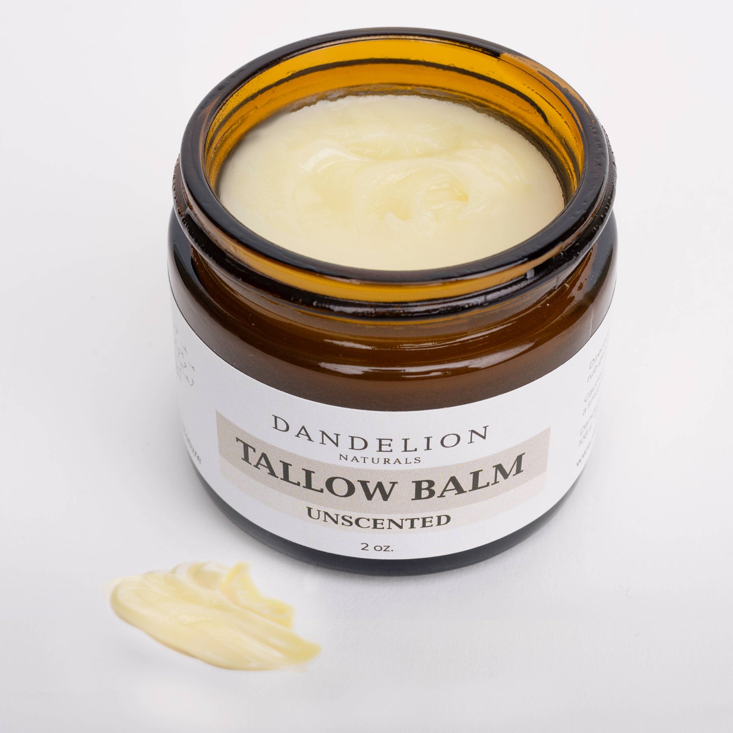 Dandelion Naturals - Unscented Grass Fed Tallow Balm with Organic Olive Oil