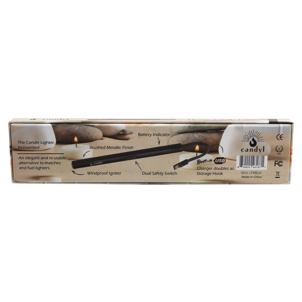 Candyl - Premium Electric Candle Lighter - Black Metal