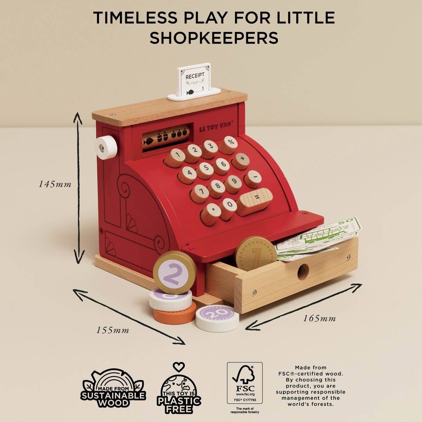 Le Toy Van, Inc. - Shop Till - Cash Register & Money