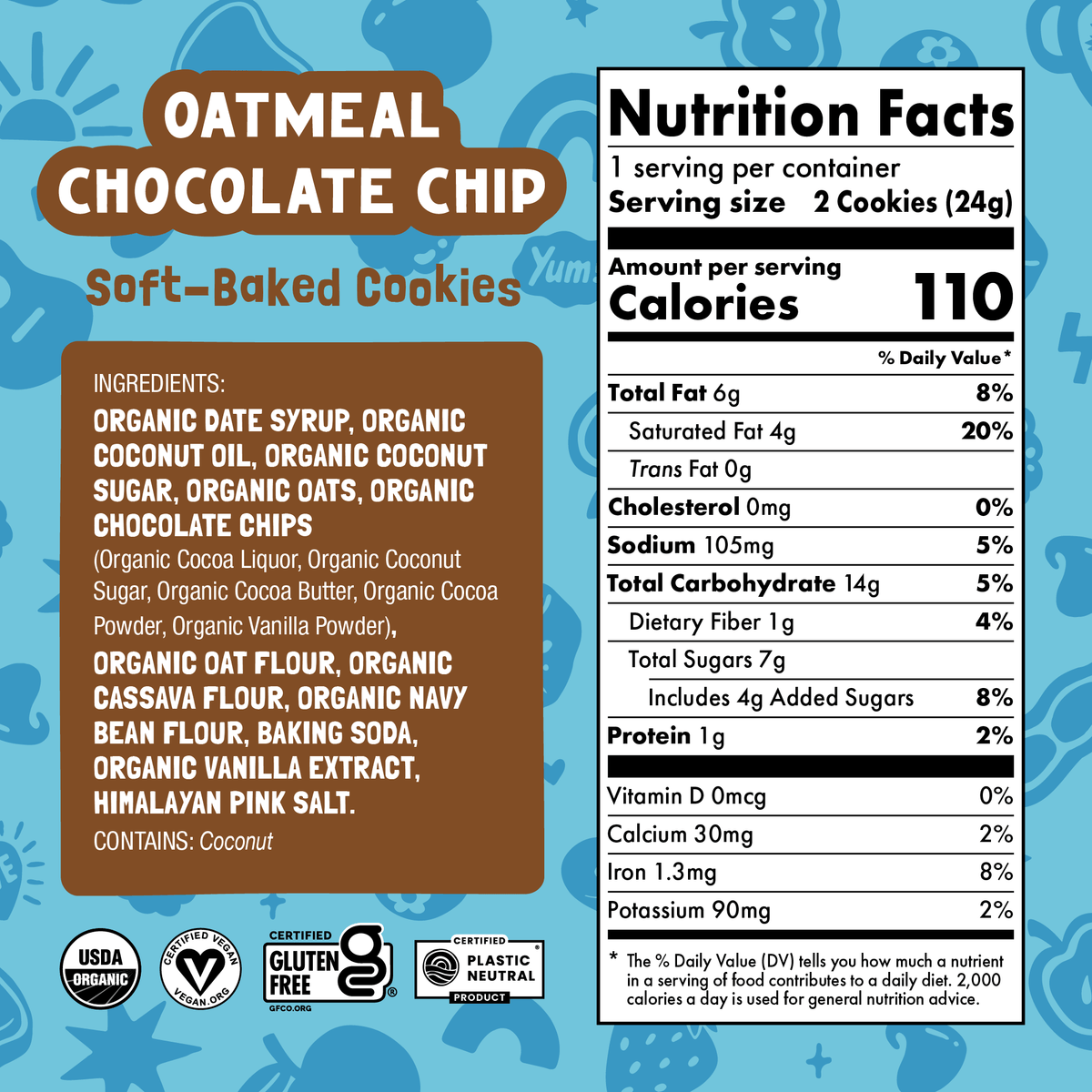 Skout Organic - Skout Organic Oatmeal Chocolate Chip Soft Baked Cookies