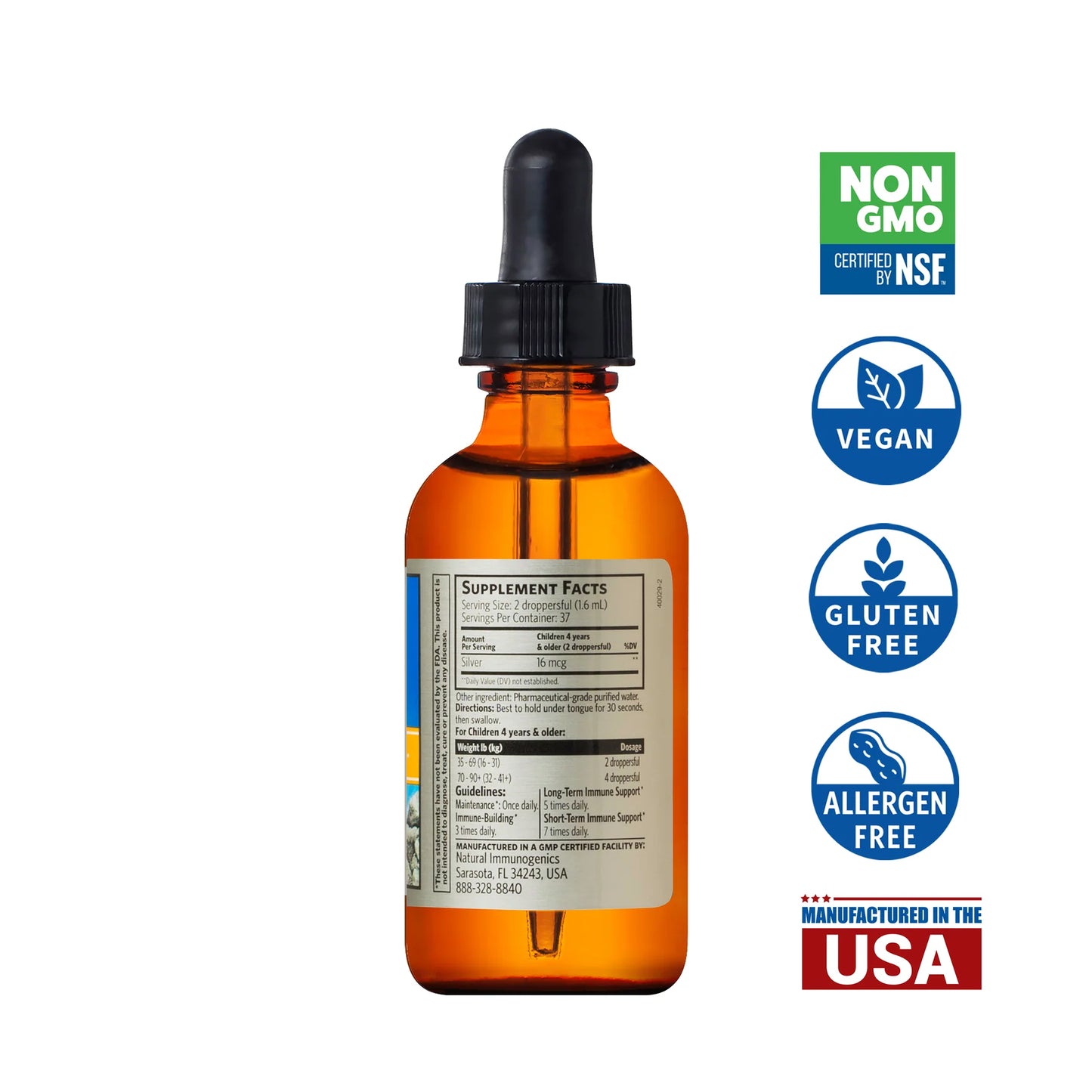 KIDS Bio-Active Silver Hydrosol – Dropper-Top