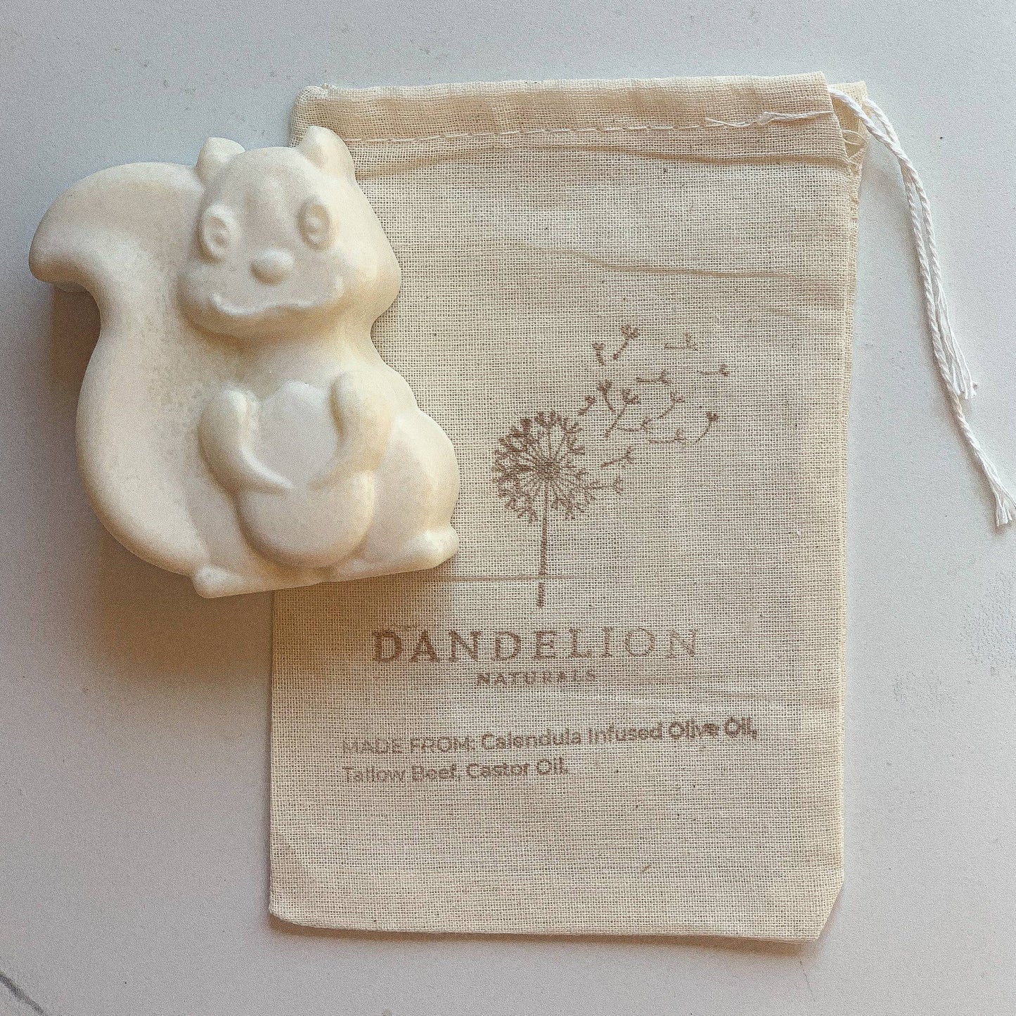Dandelion Naturals - Squirrel Kid Soap | Tallow Soap | Kid Soap | Animal Soap