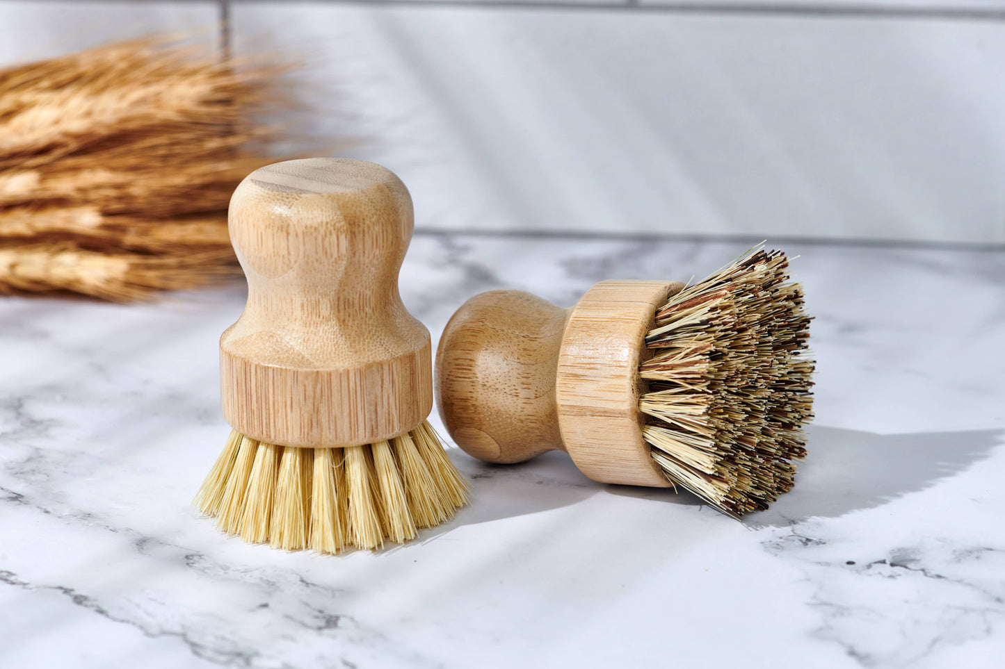 Desesh - Bamboo Handle-less Dish Scrubbing Brush (Plastic Free)