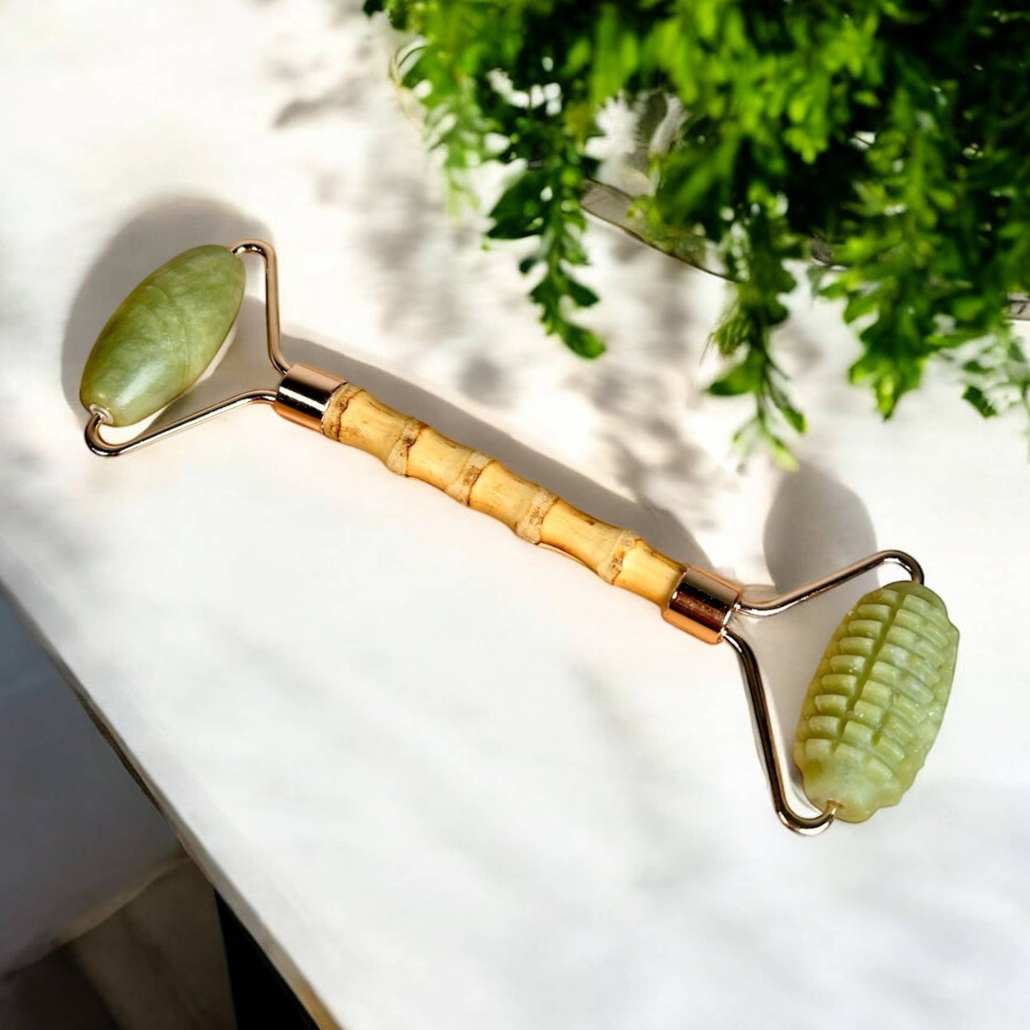 Bamboo Switch - Bamboo Facial Roller | Jade Stone | Earth Day Bestseller