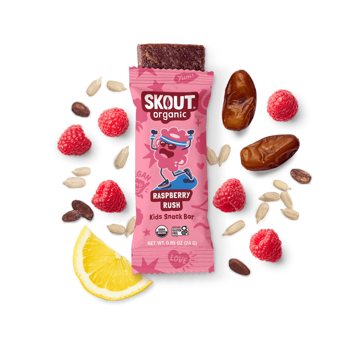 Skout Organic - Skout Organic Raspberry Rush Kids Snack Bar | Nut-Free