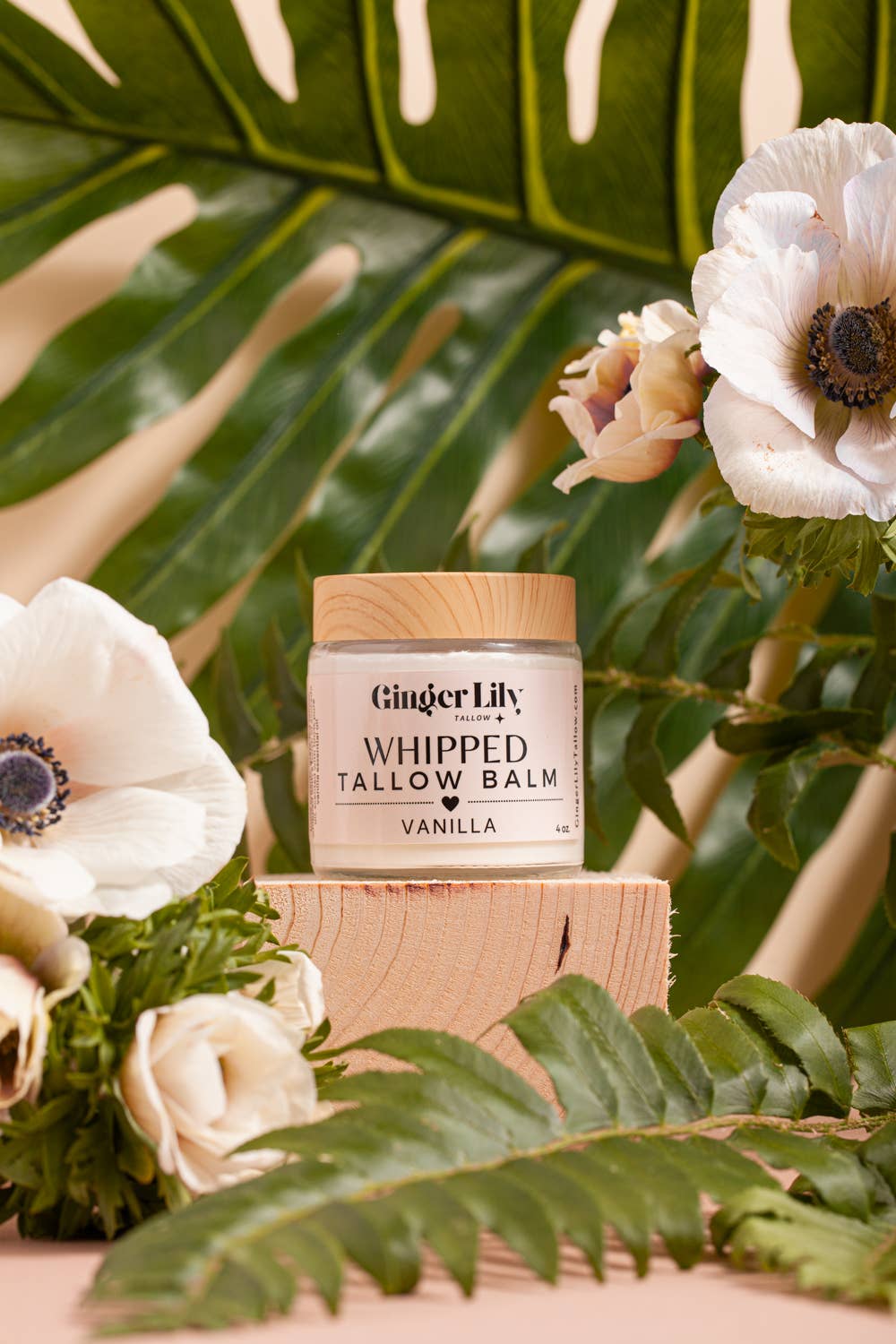 Ginger Lily Tallow - Whipped Tallow Balm - with organic grass fed+finished tallow