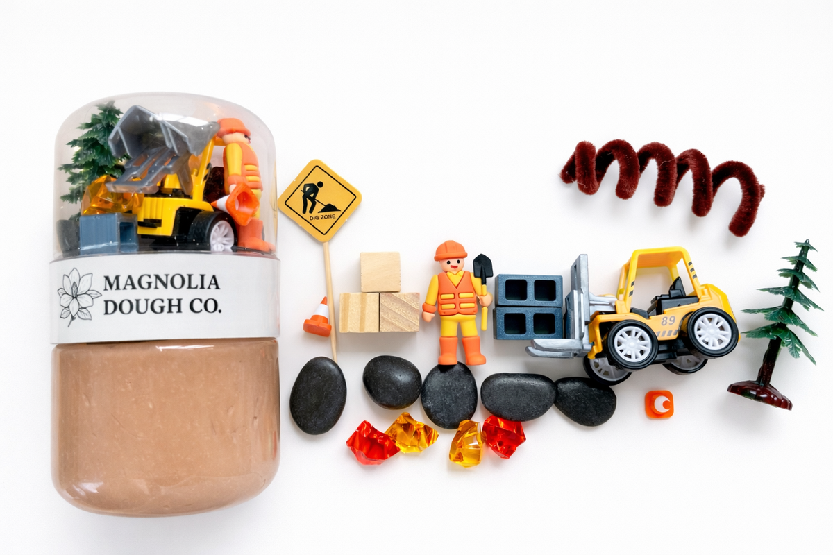 Magnolia Dough Co. - Sensory Play Kit – Construction Theme Toddler Toy