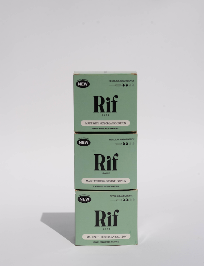 Rif Care - Regular Absorbency Organic Non Applicator Tampons  (18 ct)