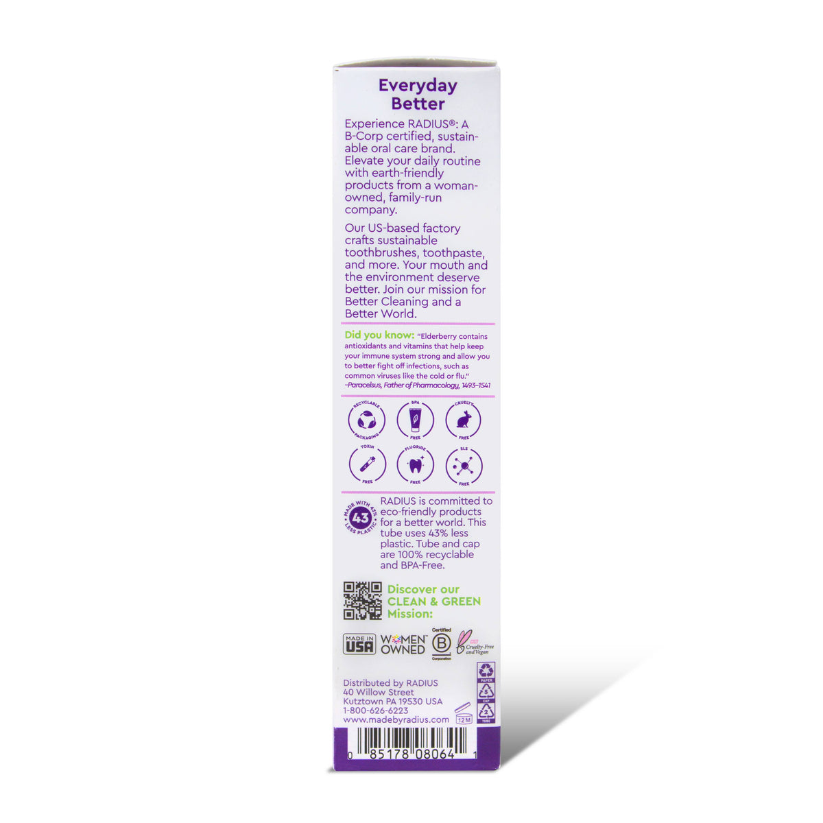 RADIUS - IMMUNI-MINTY Immune Support Toothpaste, Elderberry Mint