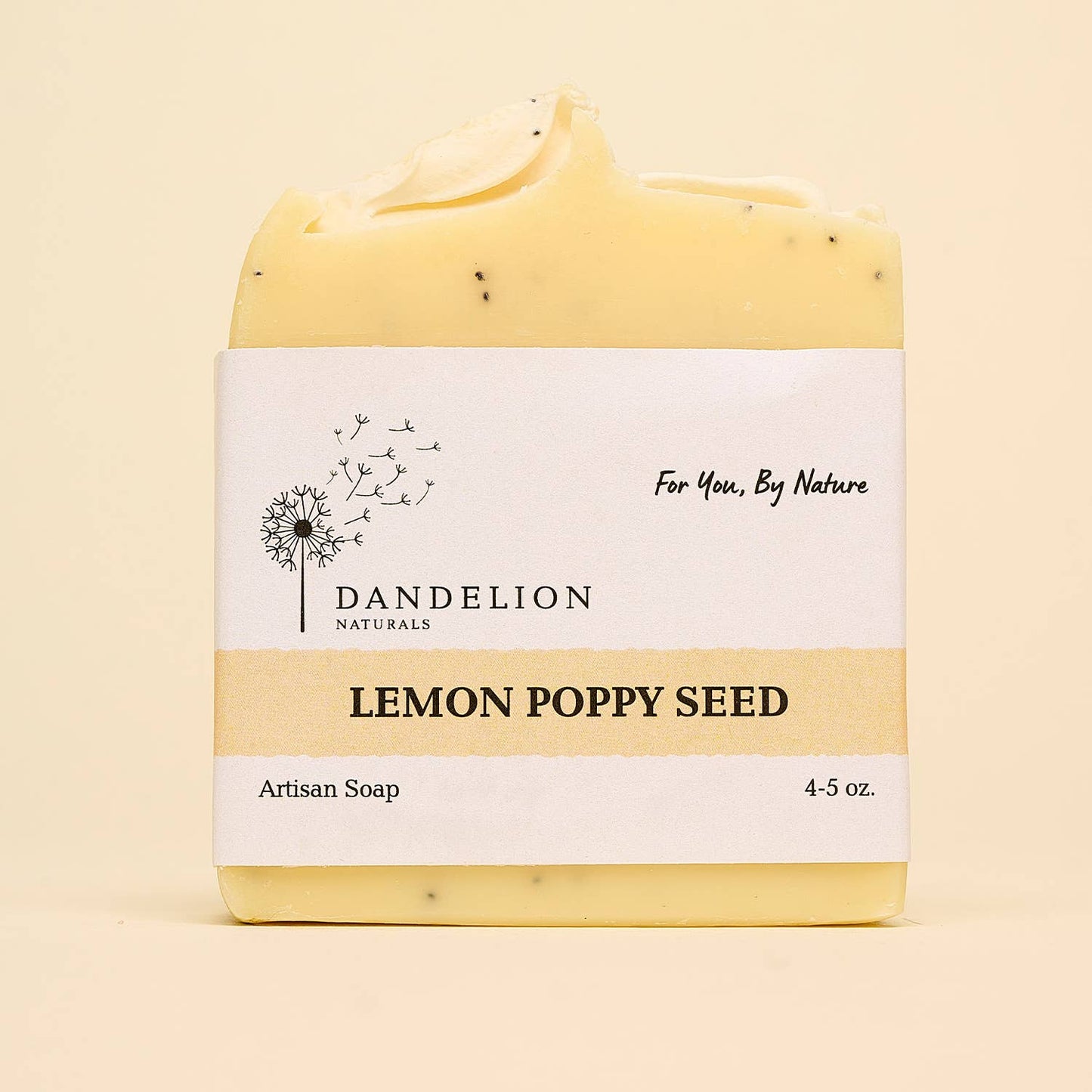 Dandelion Naturals - Lemon Poppy Seed Bar Soap | Exfoliating Bar Soap | Soap Bar