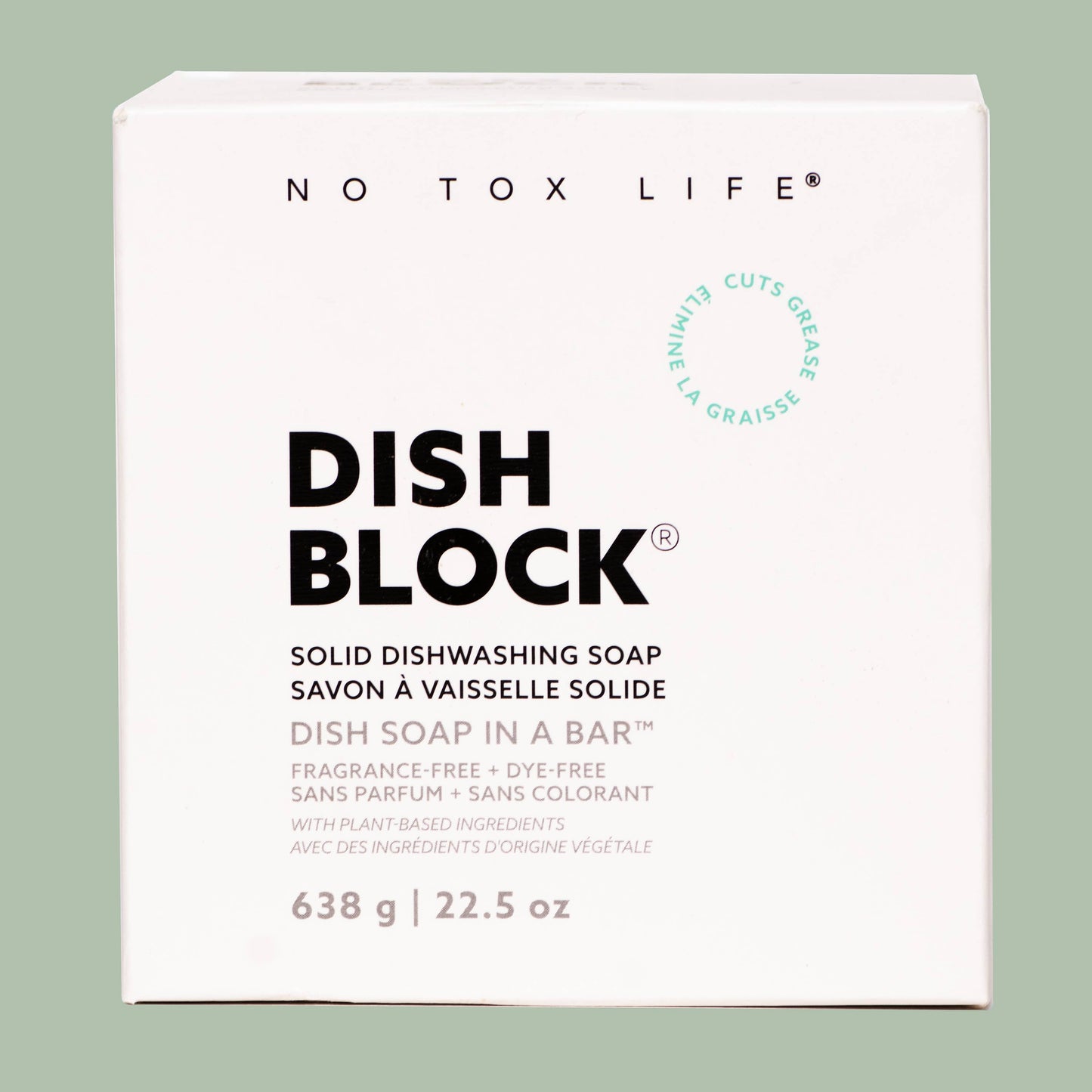 No Tox Life - DISH BLOCK® solid dish soap Huge - No Tox Life