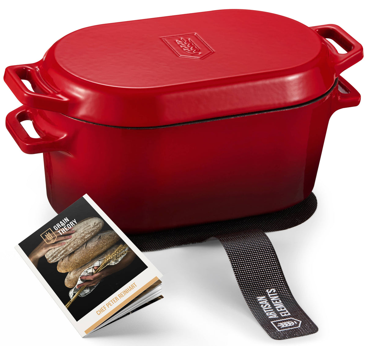 Kook - Kook Dutch Oven with Lid, Enameled Cast Iron, 3.4 qt