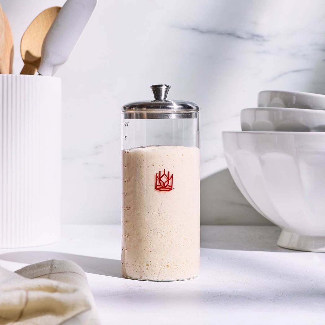 HIC - Harold Import Co. - Petite Glass Sourdough Storage Crock Set