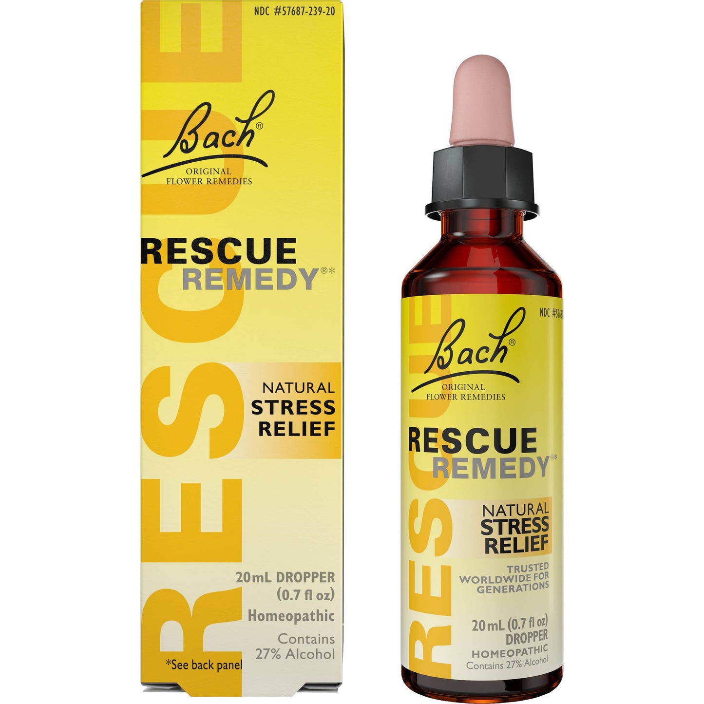 RESCUE & Bach Original Flower Remedies - Bach Rescue Remedy Natural Stress Relief Dropper