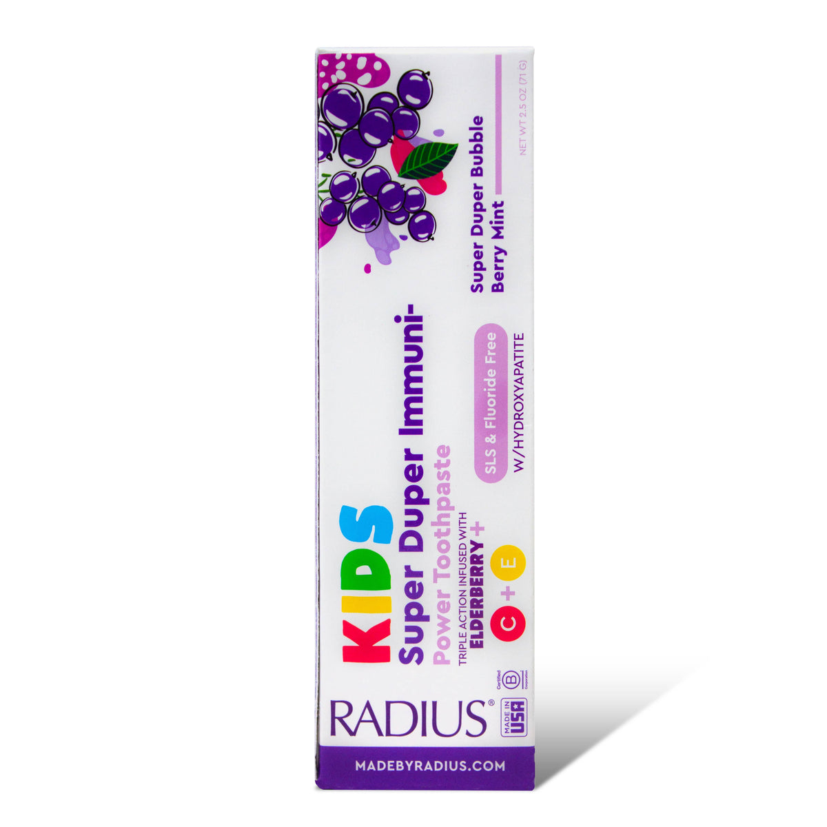RADIUS - Super Duper Immune Support Toothpaste in Bubble Berry Mint