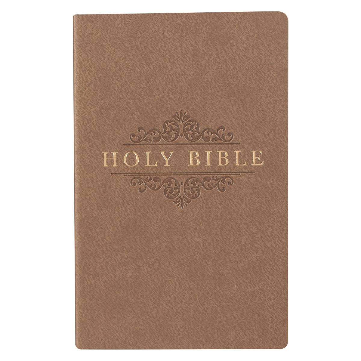 Christian Art Gifts - KJV Bible Gift & Award Faux Leather, Tan