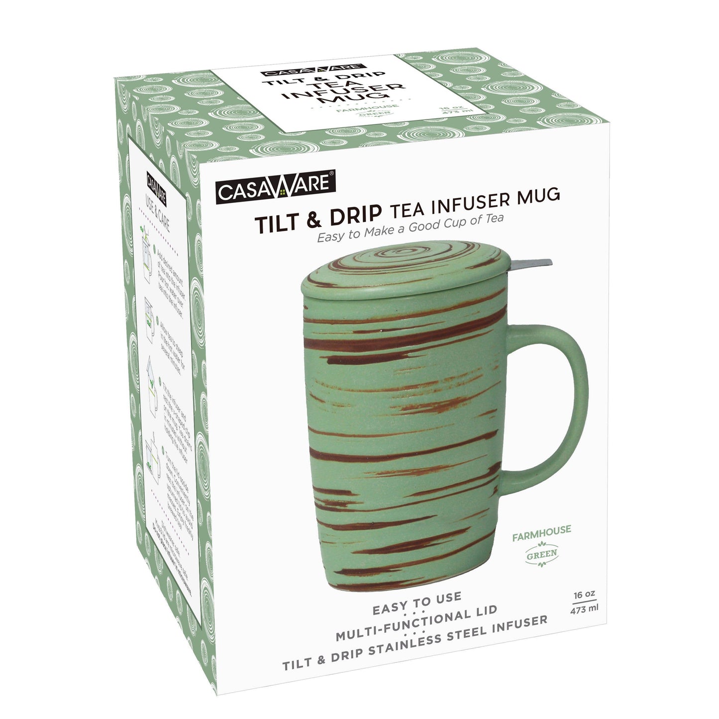 CasaWare - Farmhouse 16oz Tea Infuser Mug