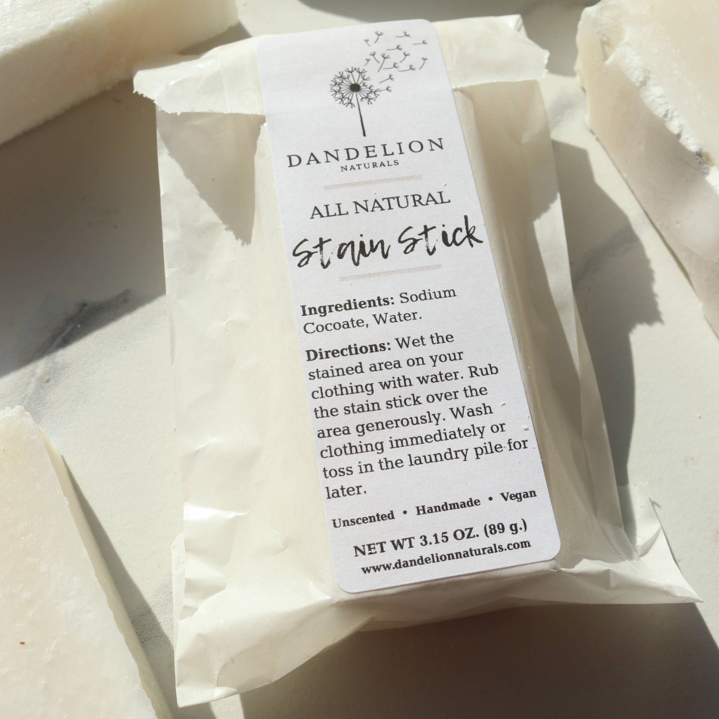 Dandelion Naturals - Stain Stick 3.15 oz. | Stain Remover | Laundry Stain Stick
