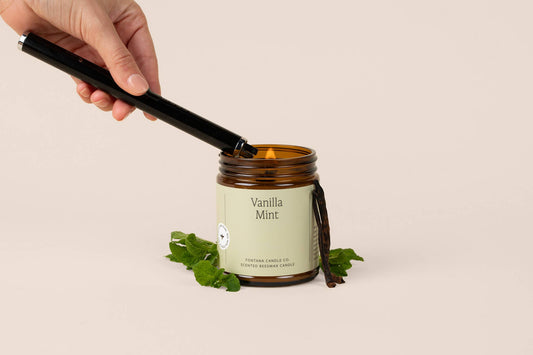 Fontana Candle Co. - Vanilla Mint Essential Oil Jar Candle: Non-Toxic