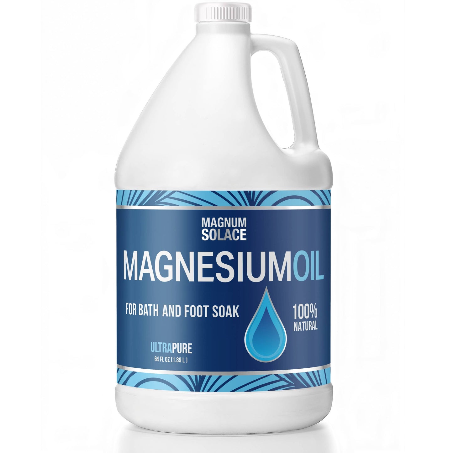 Magnum Solace - Magnesium Oil Spray for Restless Legs, Sleep, Muscle Relief: 64 oz Half Gallon