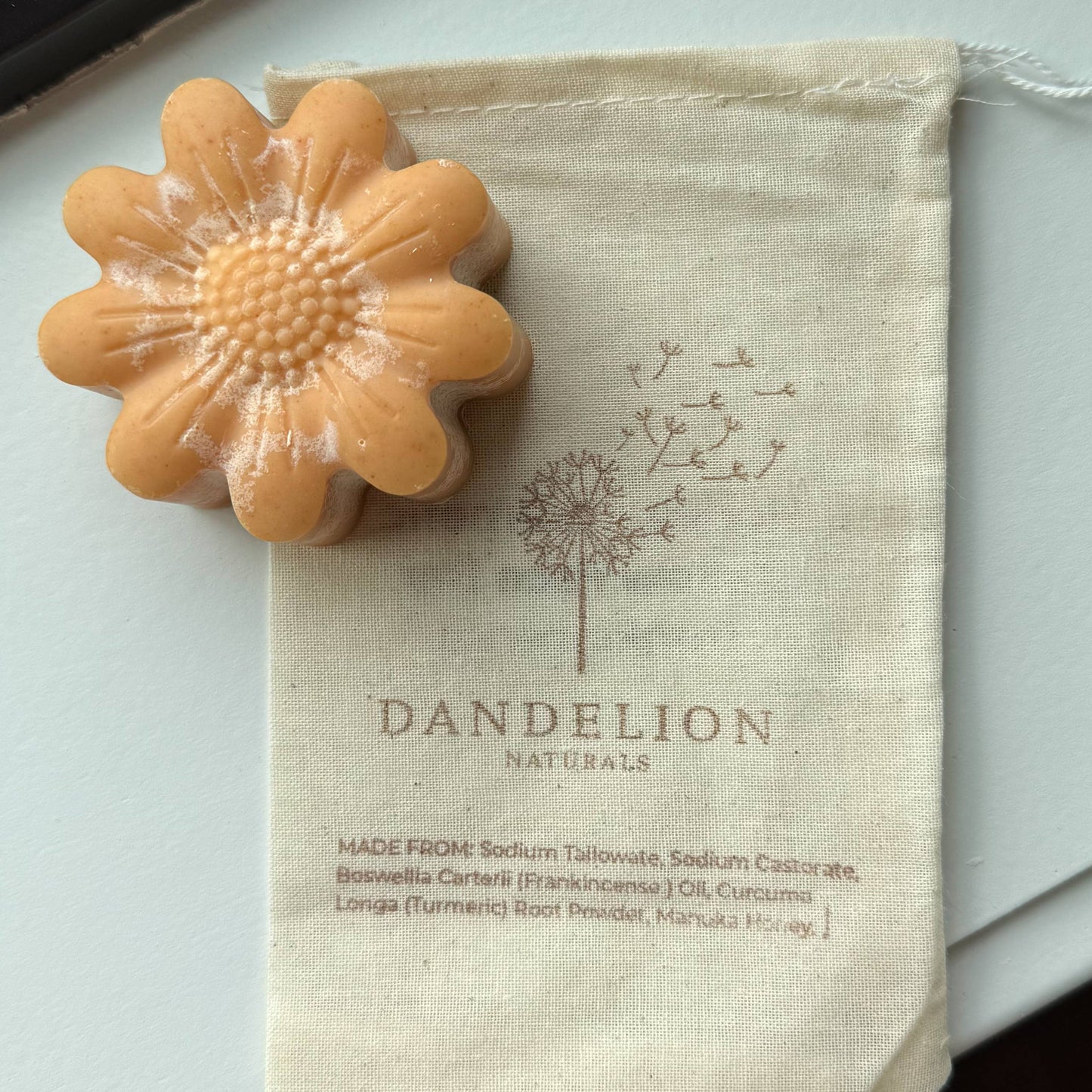 Dandelion Naturals - Honey Turmeric Tallow Face Bar Soap & Frankincense Face Wash