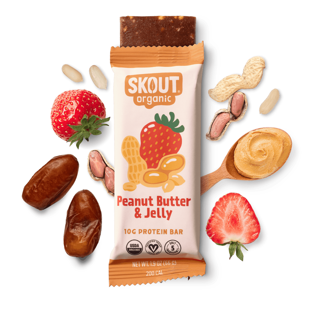 Skout Organic - Skout Organic Peanut Butter & Jelly Protein Bar | Vegan