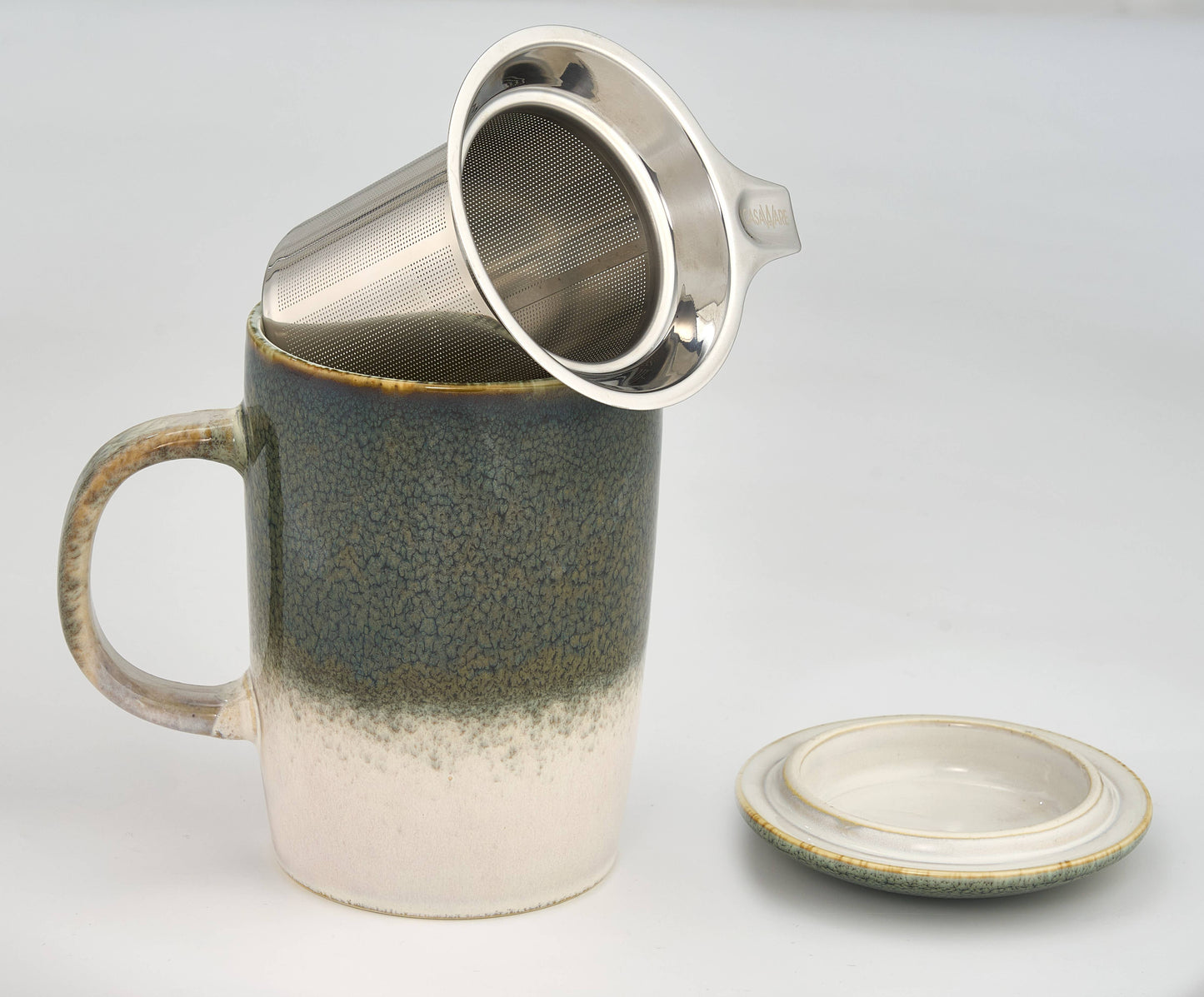 CasaWare - 16 oz Tea Infuser Mug CLOUD