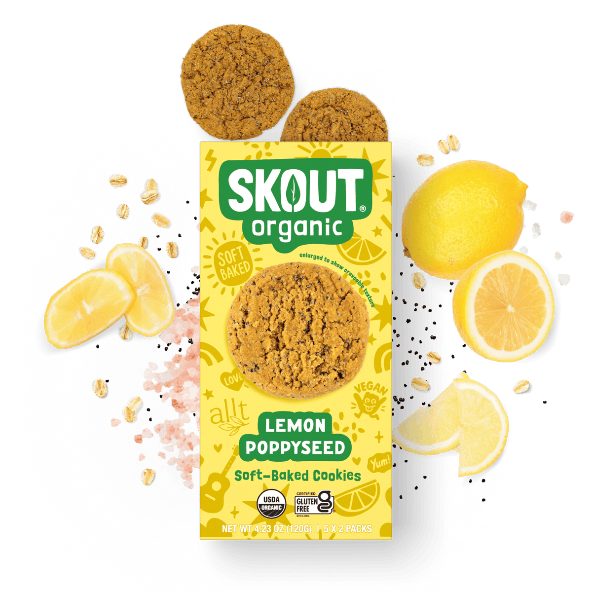 Skout Organic - Skout Organic Lemon Poppyseed Soft Baked Cookies