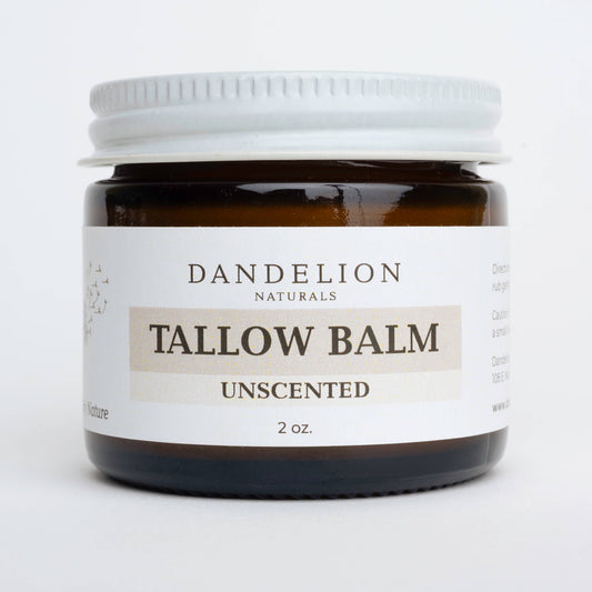 Dandelion Naturals - Unscented Grass Fed Tallow Balm with Organic Olive Oil