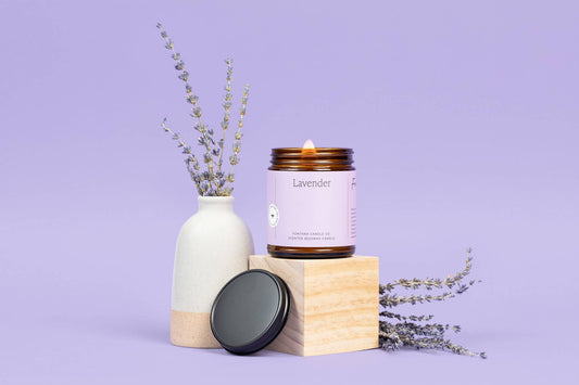 Fontana Candle Co. - Lavender Beeswax & Essential Oil Jar Candle: Non-Toxic