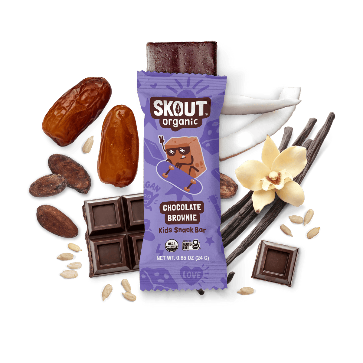 Skout Organic - Skout Organic Chocolate Brownie Kids Snack Bar | Plant-Based