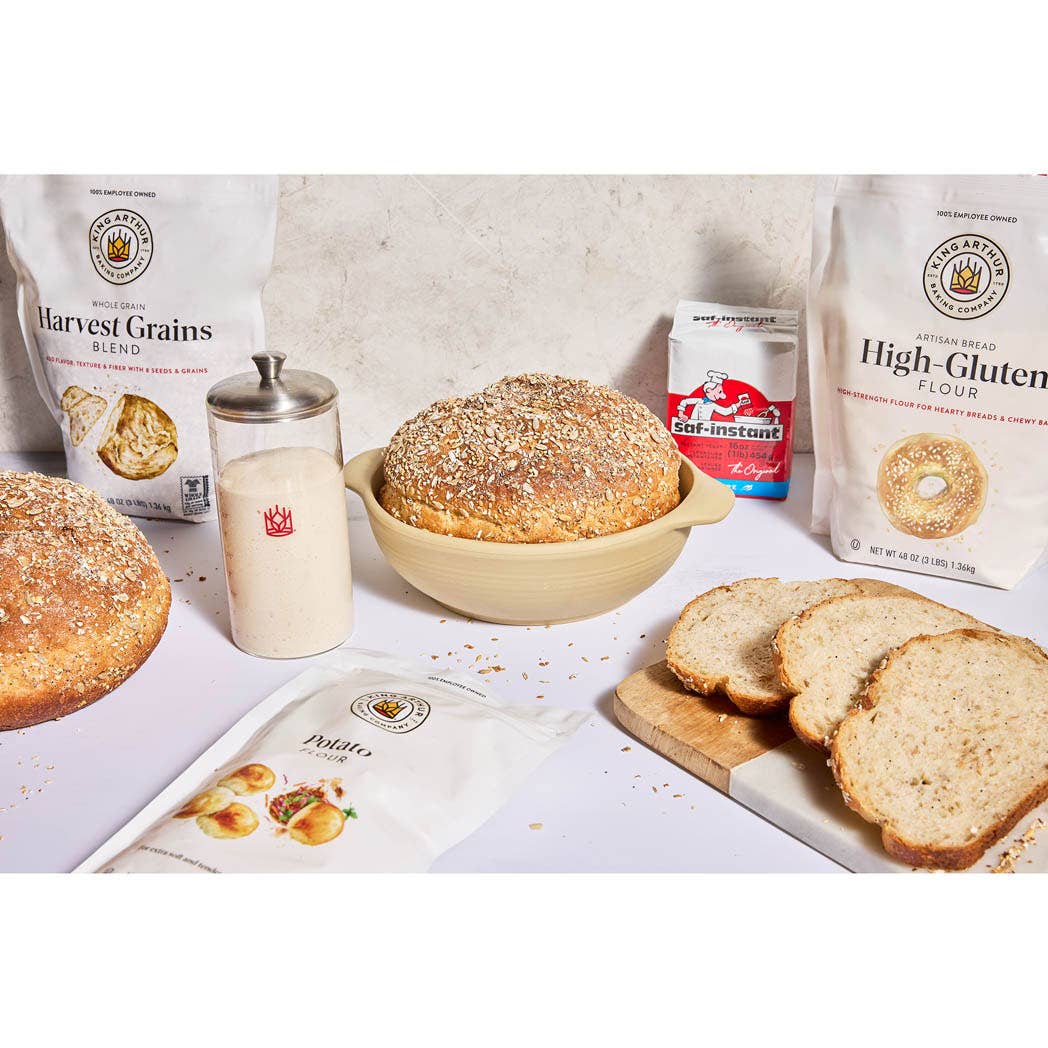 HIC - Harold Import Co. - Petite Glass Sourdough Storage Crock Set