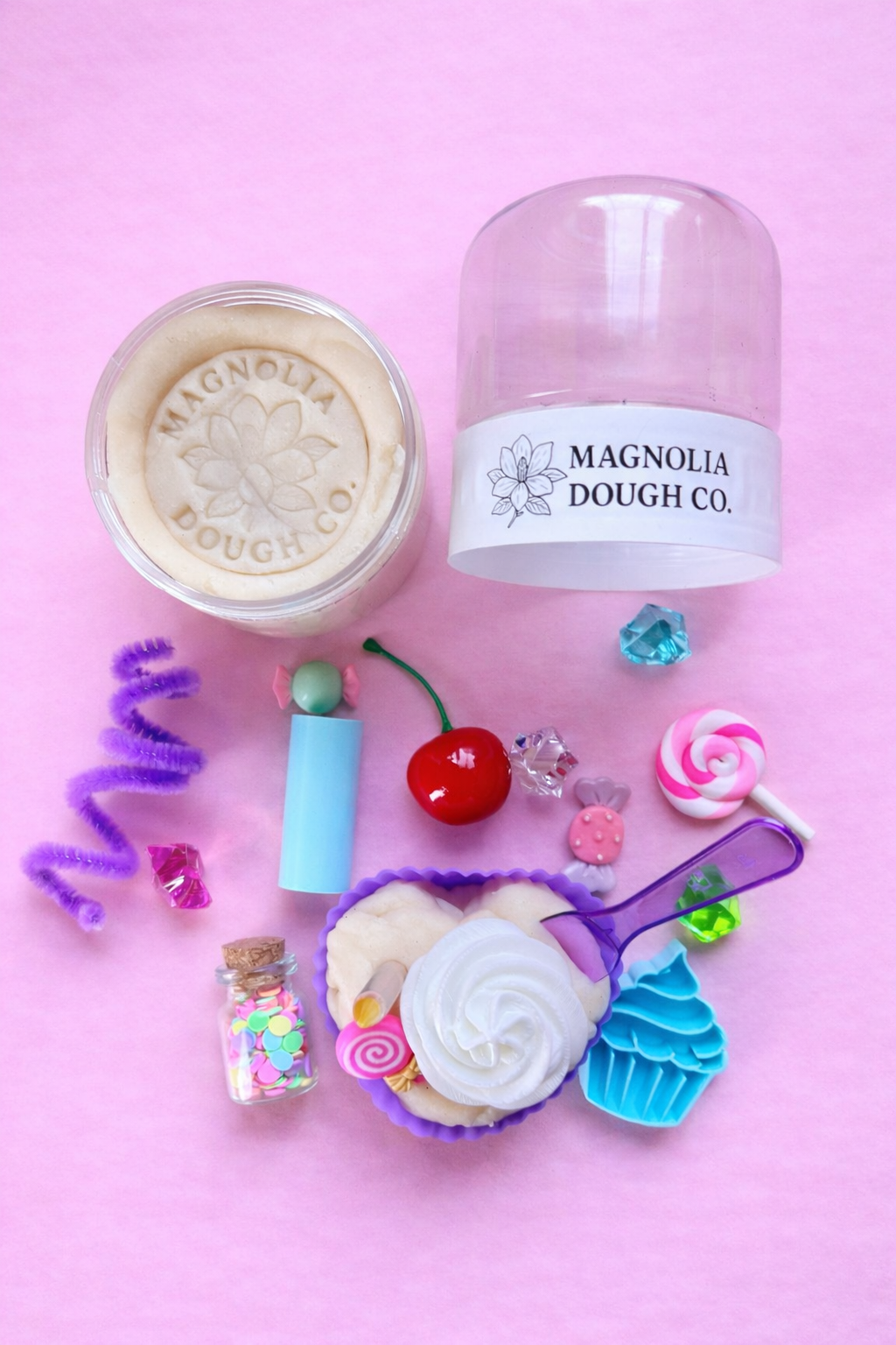 Magnolia Dough Co. - Kids Sensory Play Dough Jar | Baking Sensory Jar 