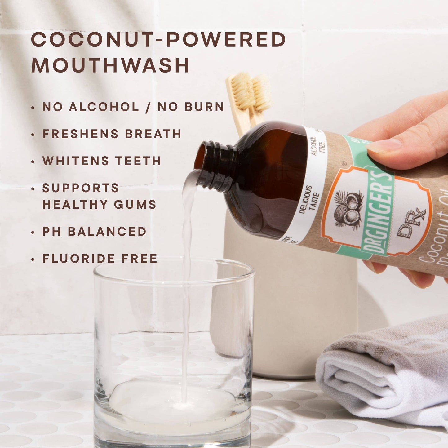 Dr. Ginger's | Coconut Powered Oral Care - Coconut Powered™ Oil Pulling Mouthwash | 2oz Travel Size