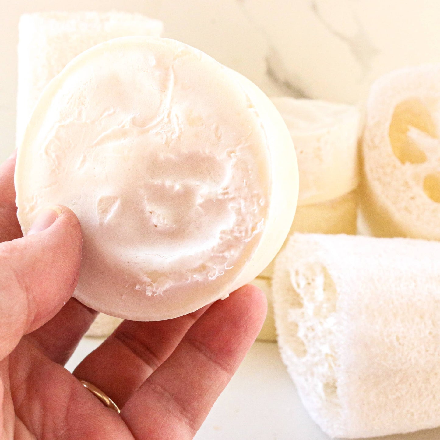 Dandelion Naturals - Exfoliating Tallow Bar Soap with Loofah | Citrus + Mint