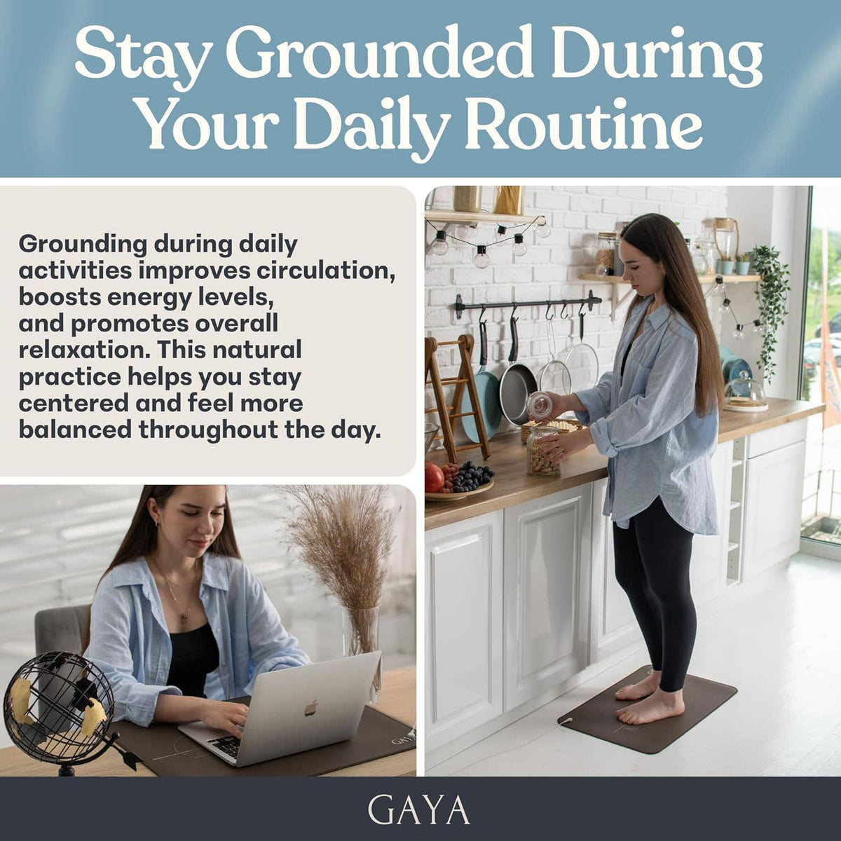 GAYA - Grounding Mat - Improve Sleep & Reduce inflammation, Sun
