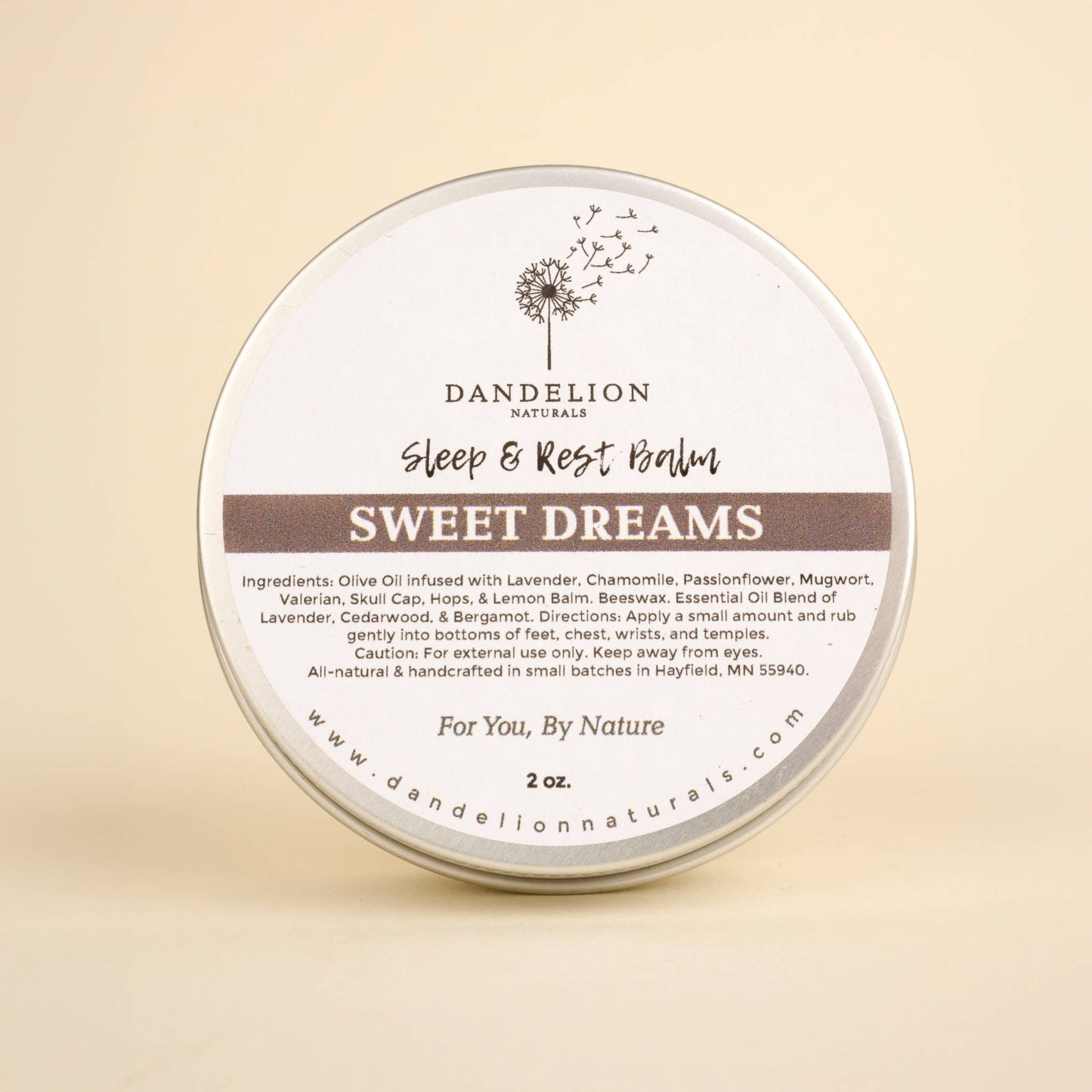 Dandelion Naturals - Sweet Dreams | Sleep Balm | Calming Salve | Bedtime Salve