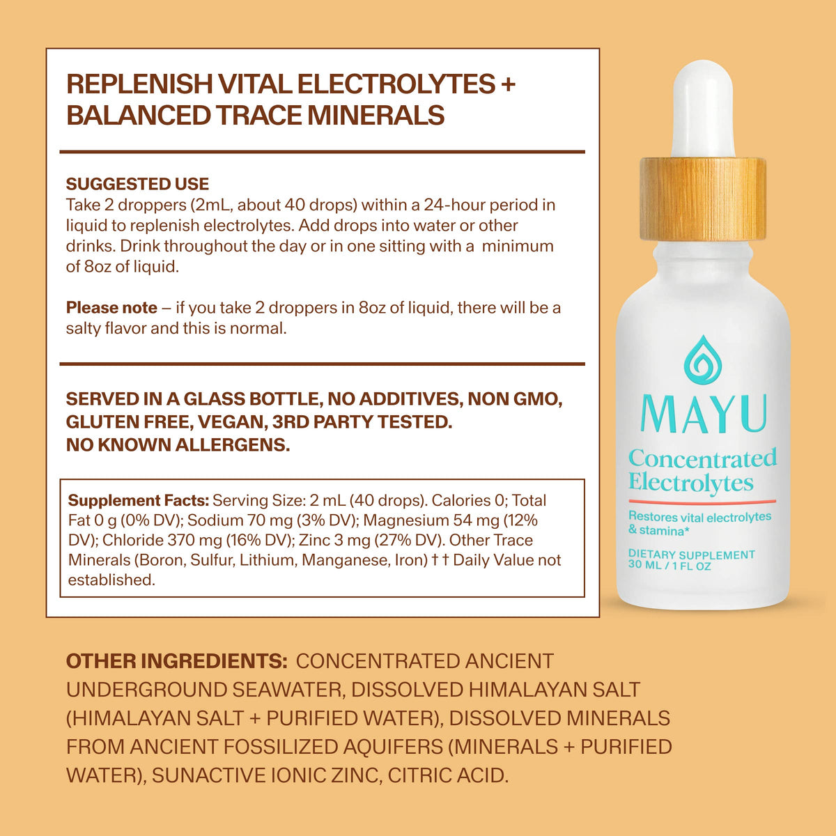Mayu Water - Electrolyte Drops