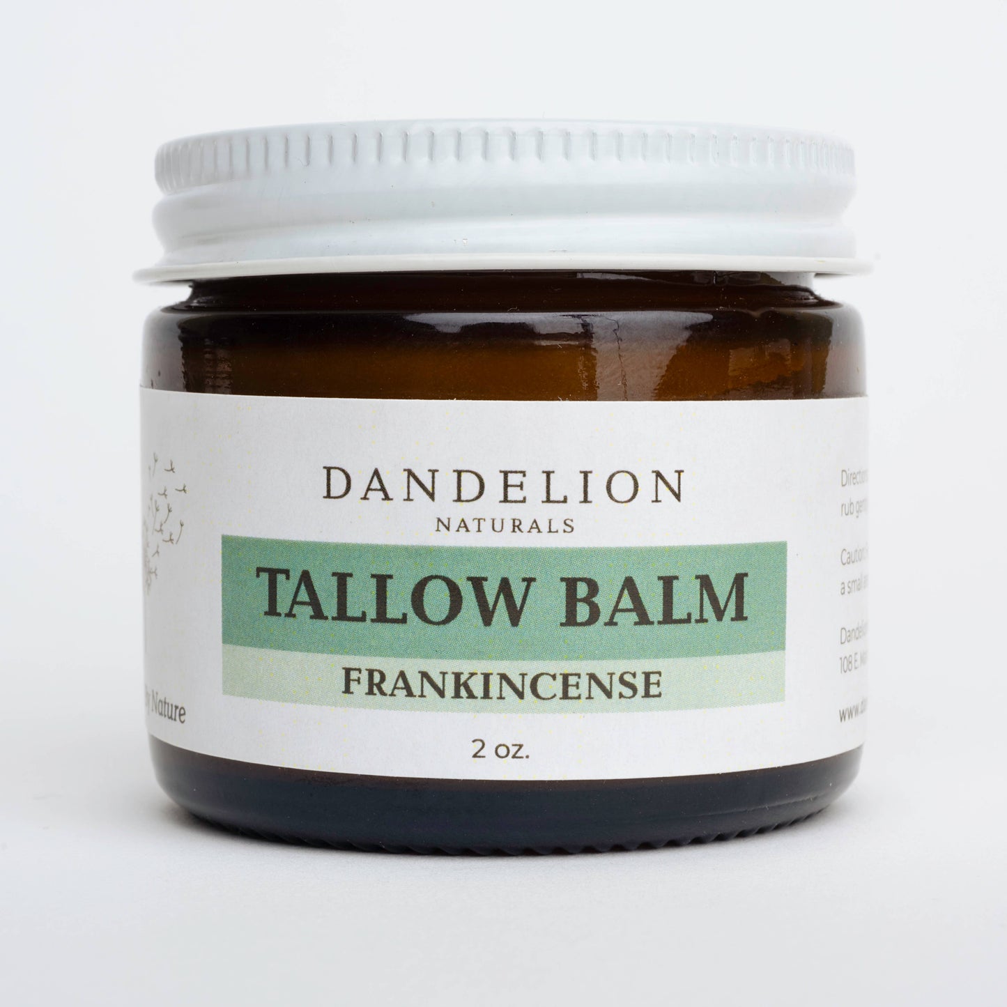 Dandelion Naturals - Grass Fed Tallow Balm with Organic Castor Oil & Frankincense