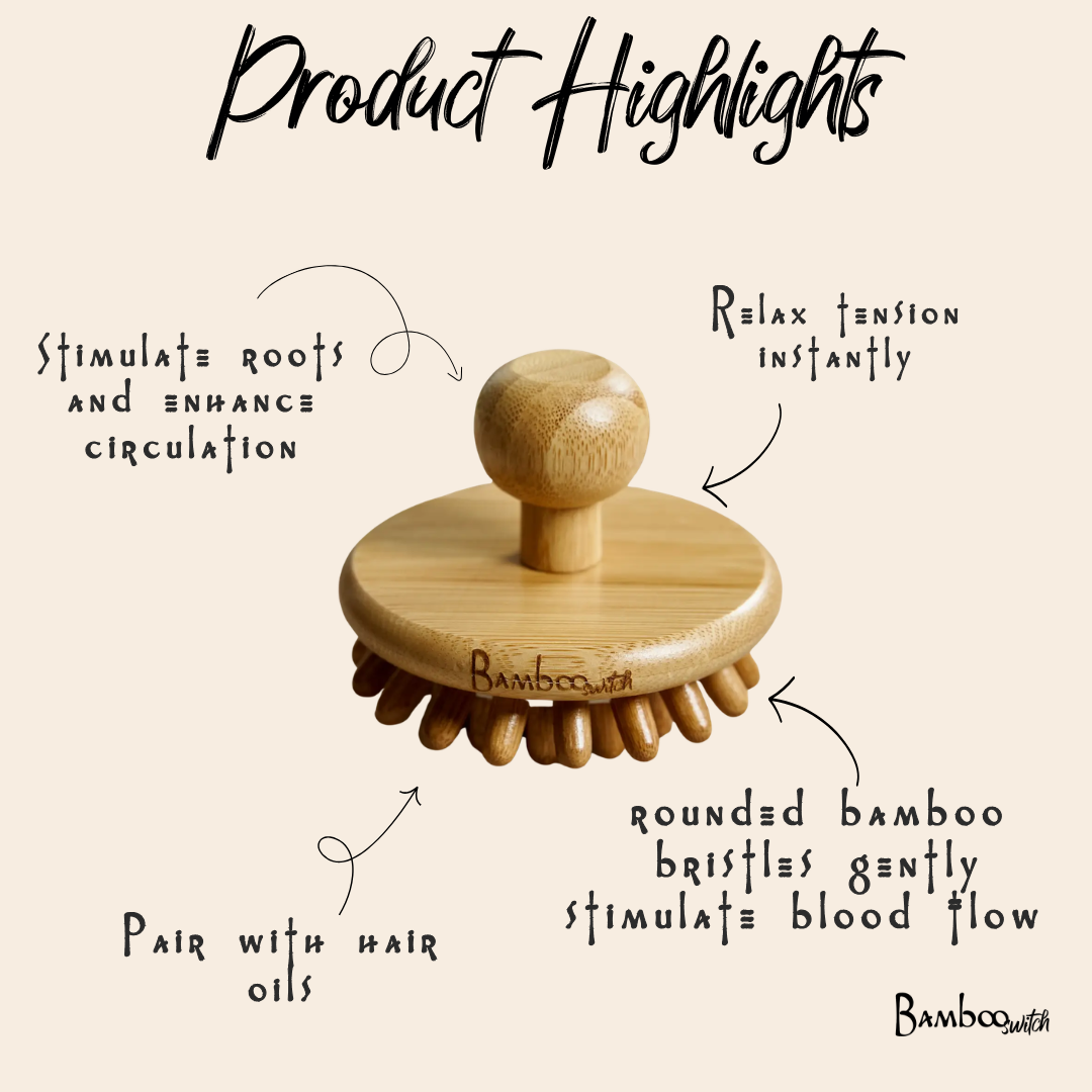 Bamboo Switch - Bamboo Stimulating Scalp Massager | Earth Day Bestseller